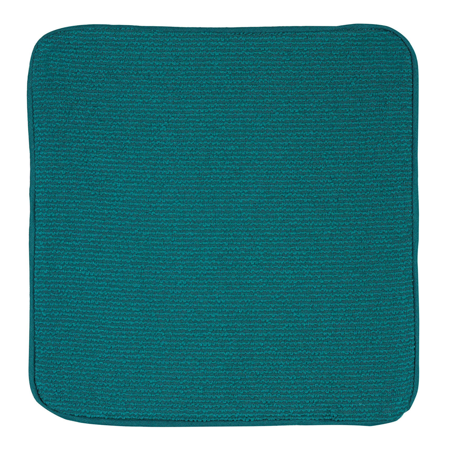 Housse de coussin passepoilée - Bleu Canard