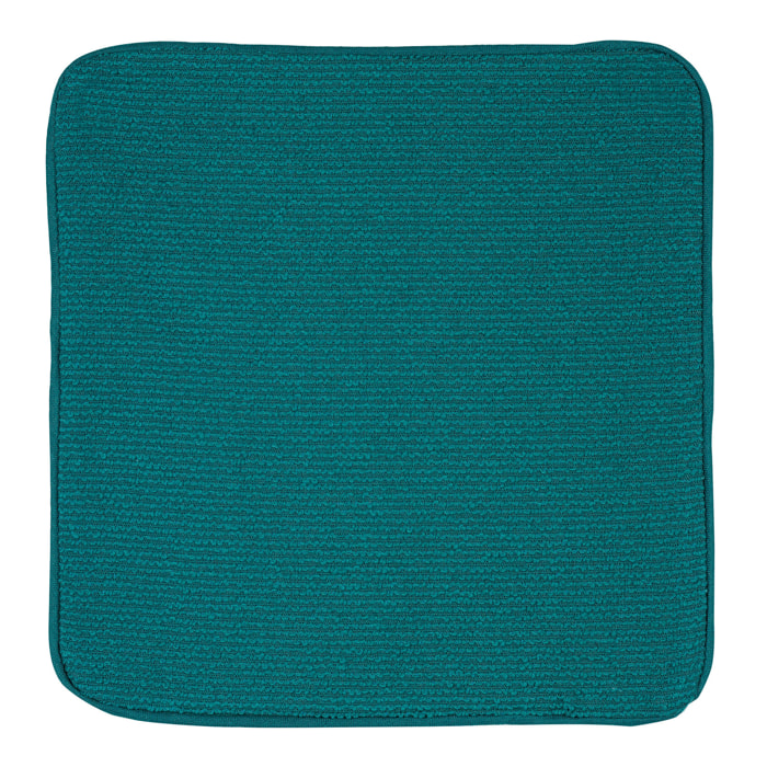 Housse de coussin passepoilée - Bleu Canard