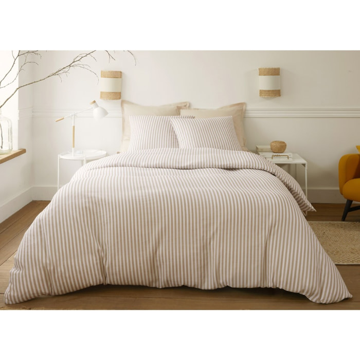 Parure housse de couette 100% gaze de coton imprimé soleïs