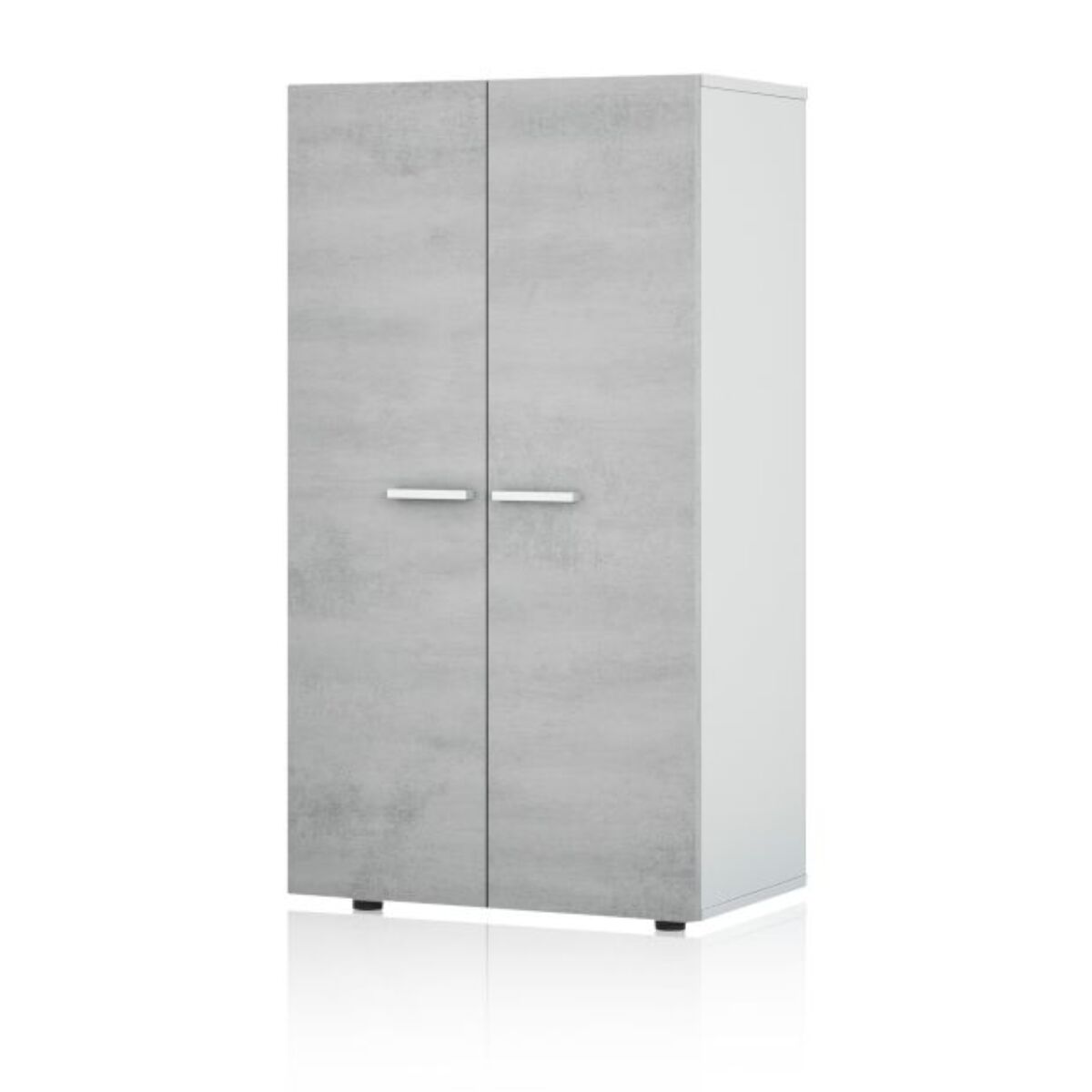 Zapatero Cody Blanco brillo - Gris cemento