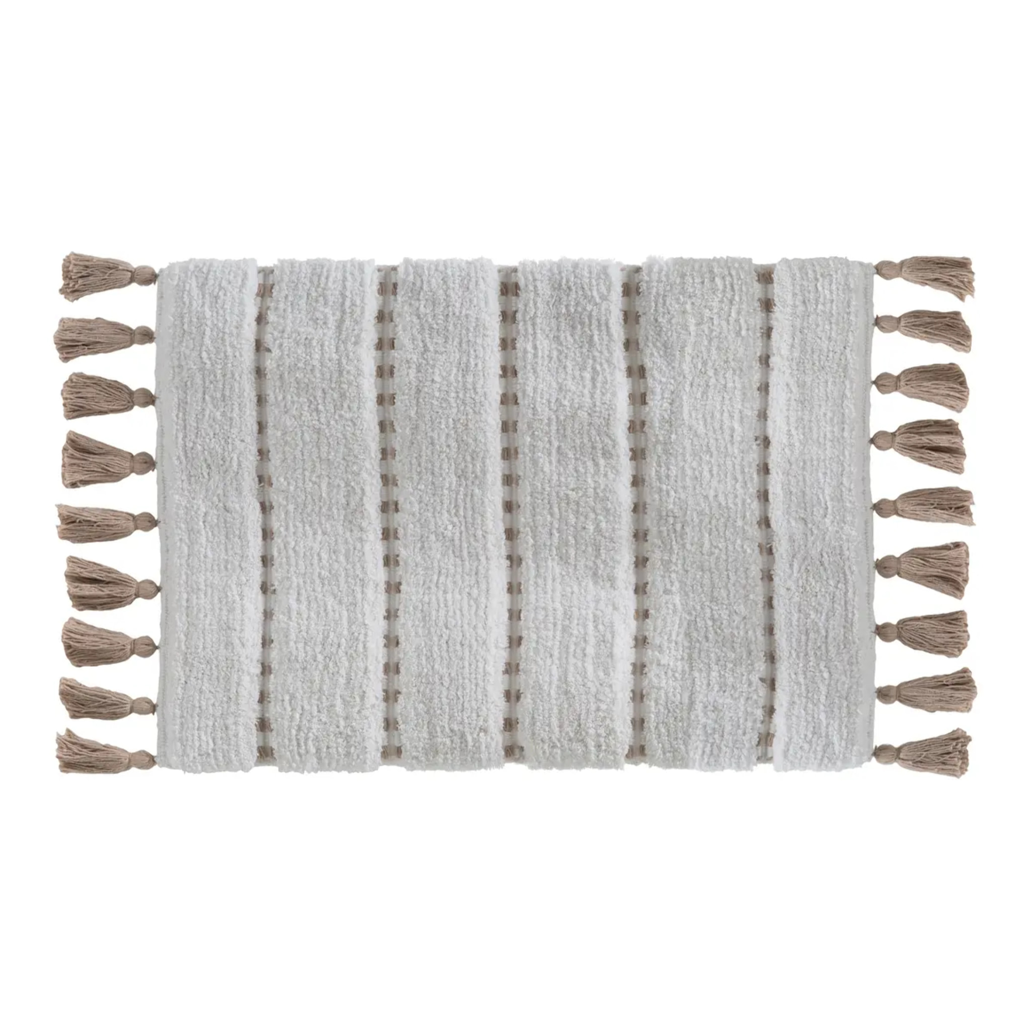 Tapis 50x75cm blanc taupe