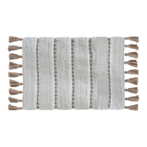 Tapis 50x75cm blanc taupe