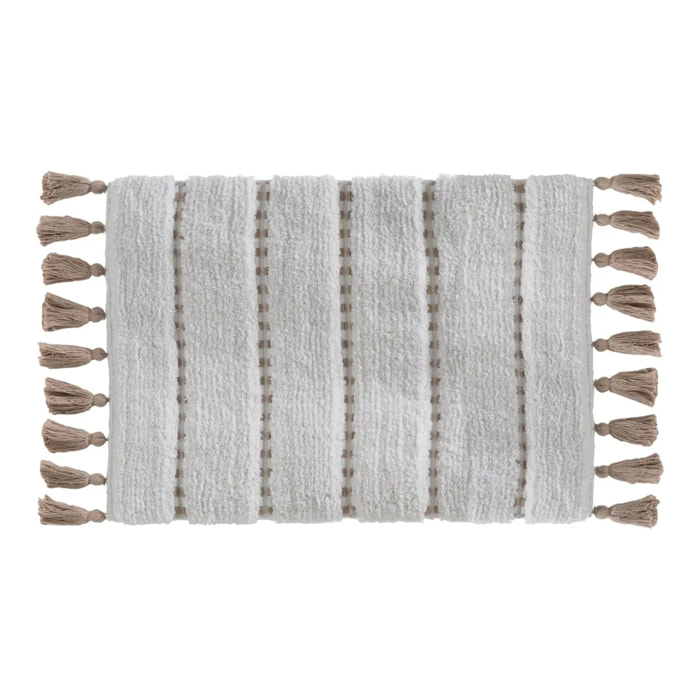 Tapis 50x75cm blanc taupe