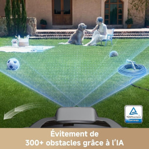 Robot tondeuse MOVA Viax 250 sans fil périphérique, 250 m² de superficie, cartographie assistée par l'IA