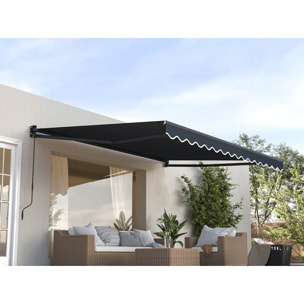 Auvent store banne rétractable en aluminium 2,5 x 3 m "Ombra 3" - Gris anthracite
