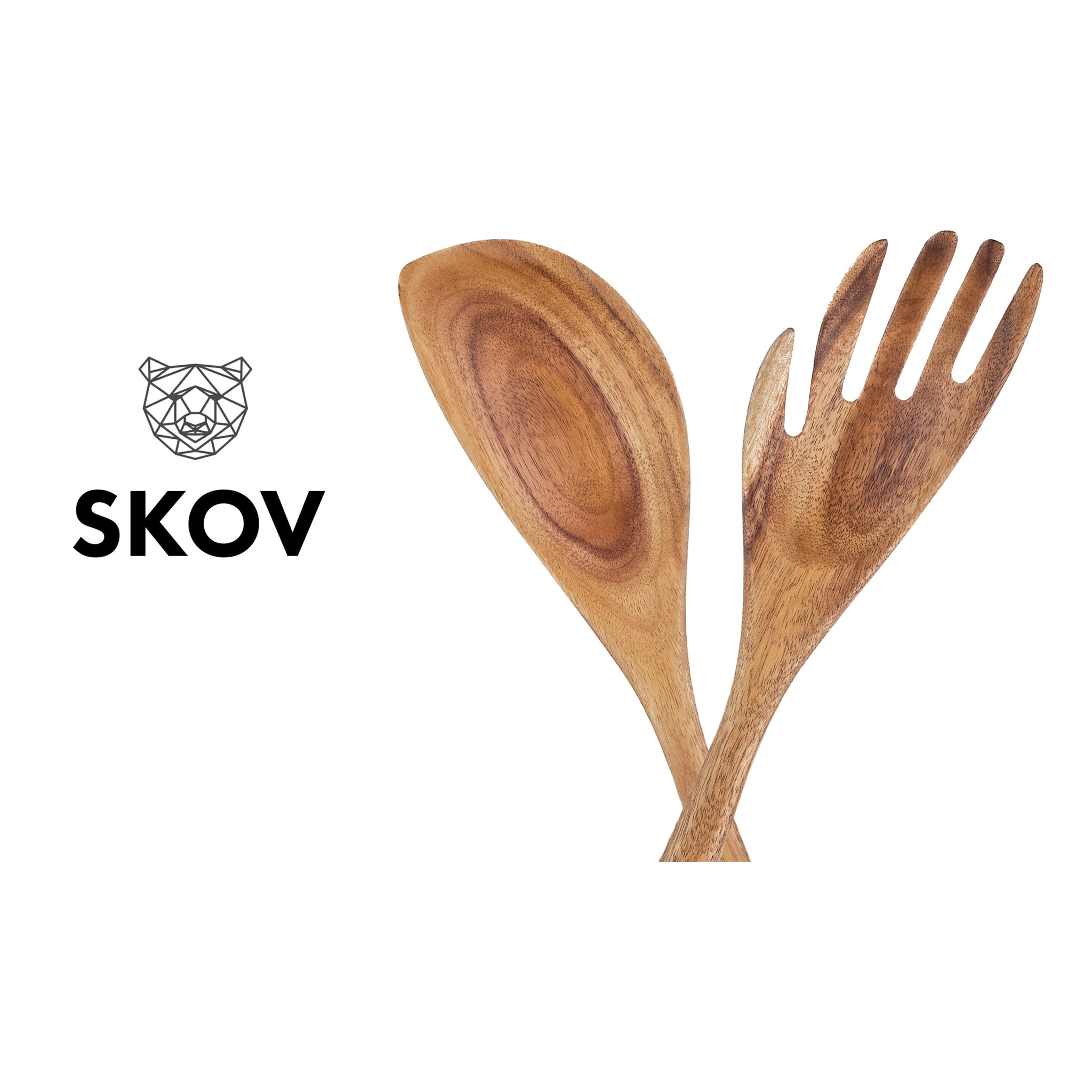 Couverts à salade en bois d'acacia SKOV