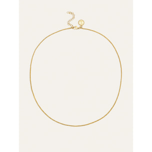 Collar Fine Tinsel Acero Baño Oro