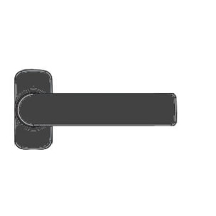 Béquille double Hera FAPIM Carré de 8 - Profil 40 à 55 mm - gris anthracite - 2041I-MR