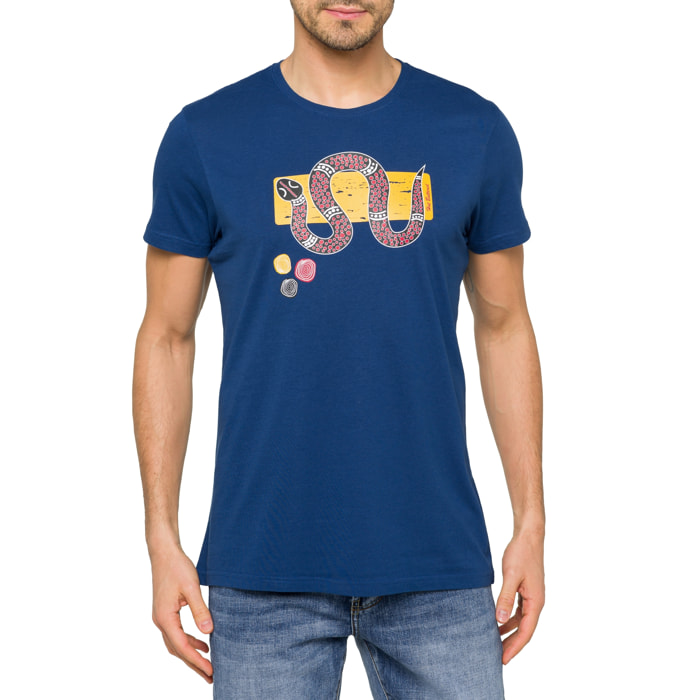 T-shirt in cotone 150 gr Hot Buttered Taipan Blu Chiaro.