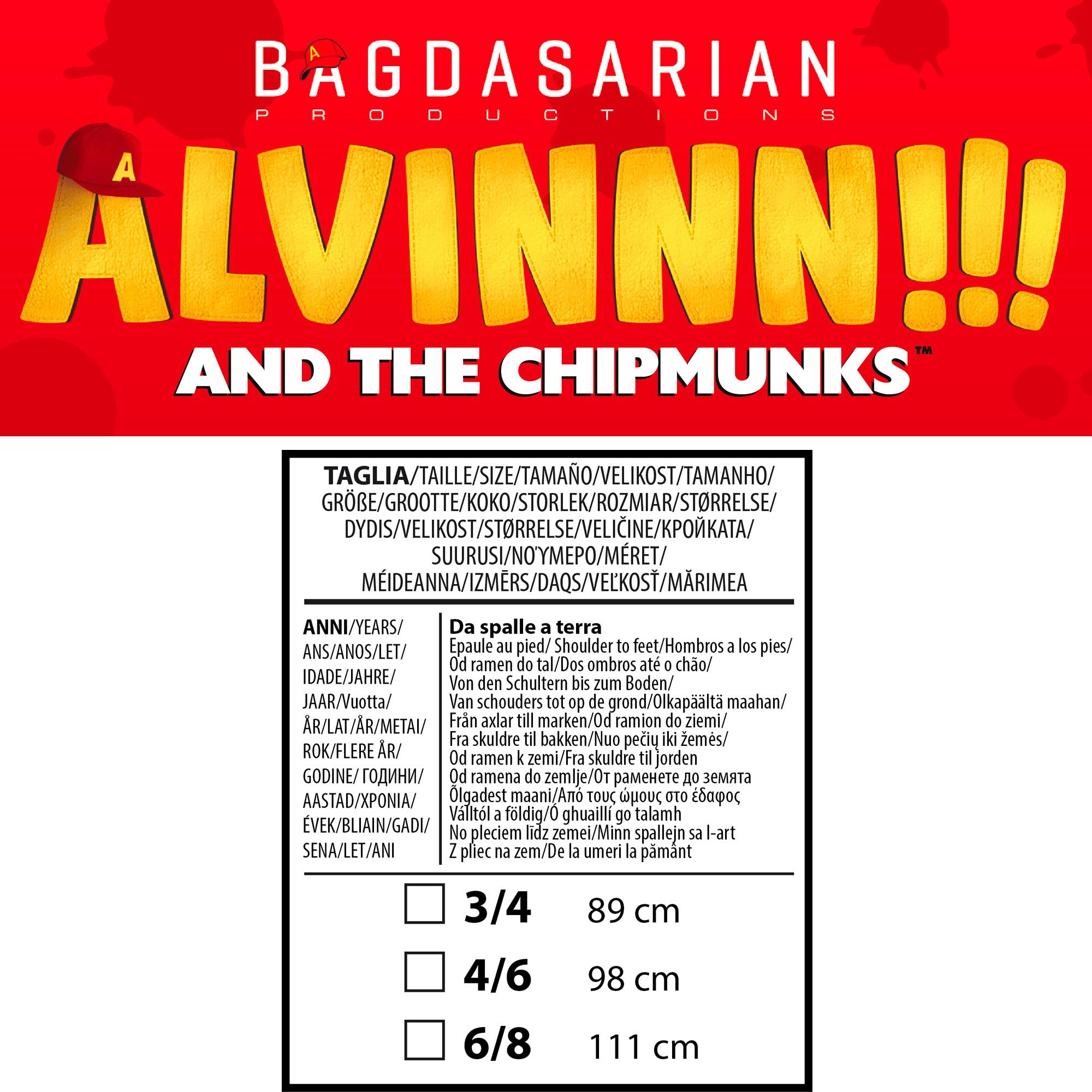 Alvin And The Chipmunks Costume Bambino Originale Alvinnn!!! Bagdasarian