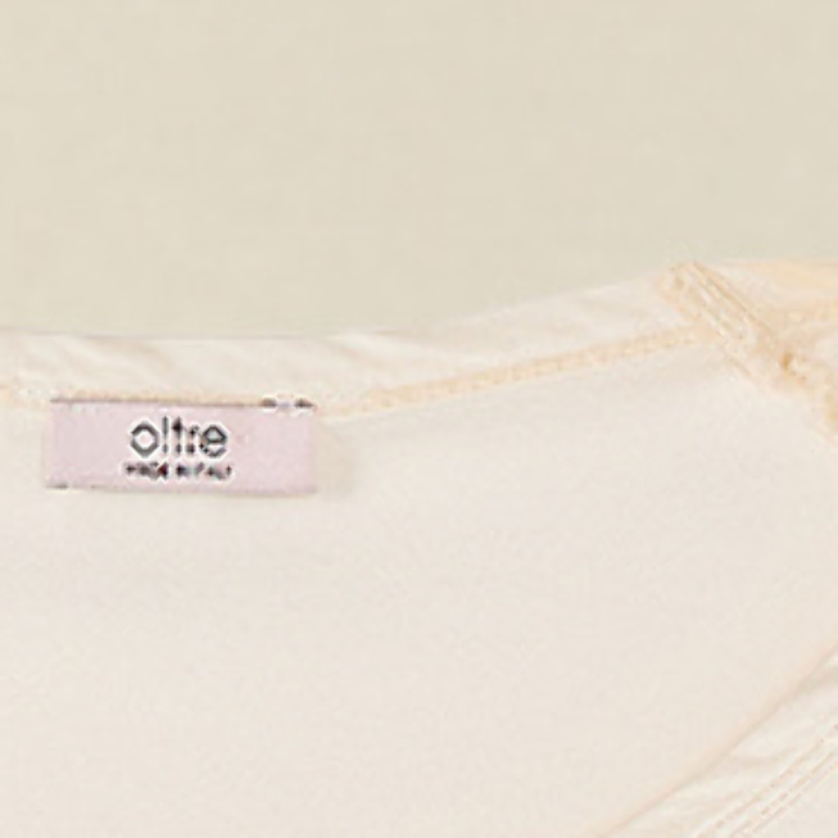 Oltre - Blusa bimaterial mangas cortas - Blanco