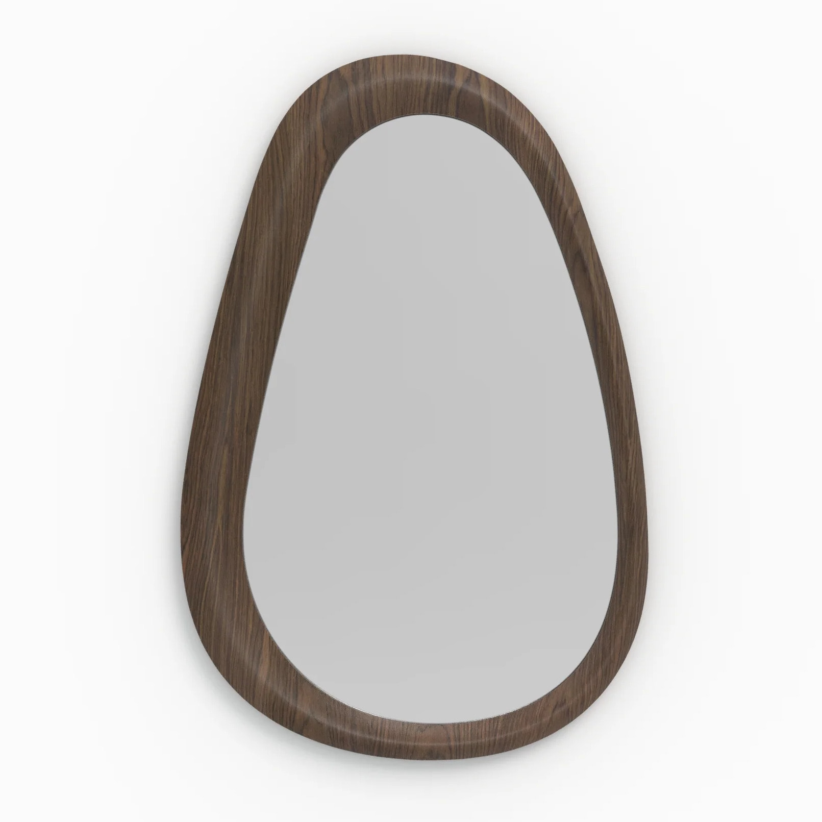 Miroir ovale en placage noyer, 80 x 120 cm - Yoko