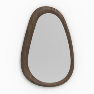 Miroir ovale en placage noyer, 80 x 120 cm - Yoko