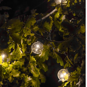 Guirlande solaire 10 globes PARTY CLEAR SOLAR 5.7M