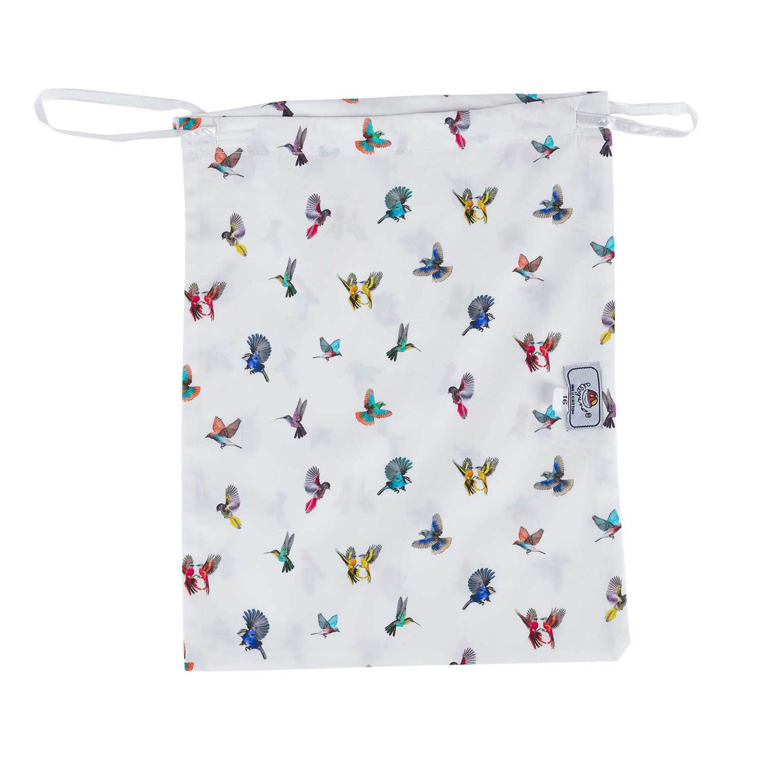 PANTALONCINO ALLEGRINO in cotone bianco fantasia uccelli