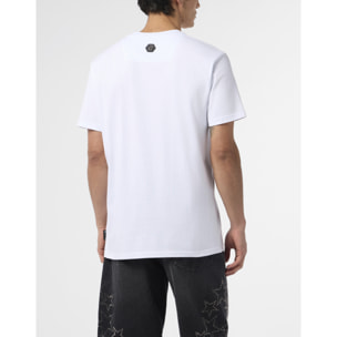 PHILIPP PLEIN Round Neck T-Shirt Skull Strass Skull Strass