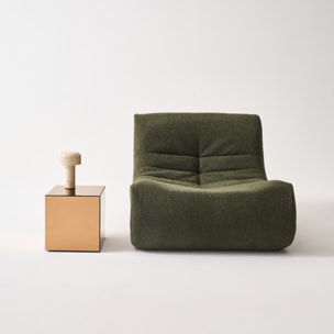 Table cubique miroir ambre. bout de canapé. table d'appoint cube miroir 30cm