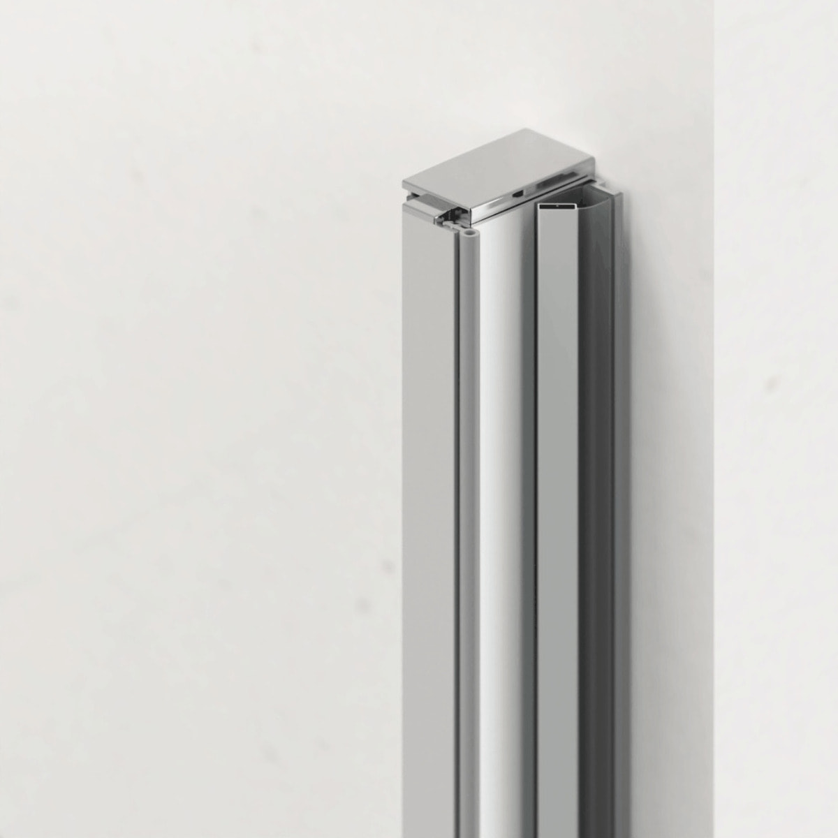 Fusion Porte de douche 80x195cm pivotante anticalcaire avec profilé chrome brillant (SATFUD80NIKA-SET)