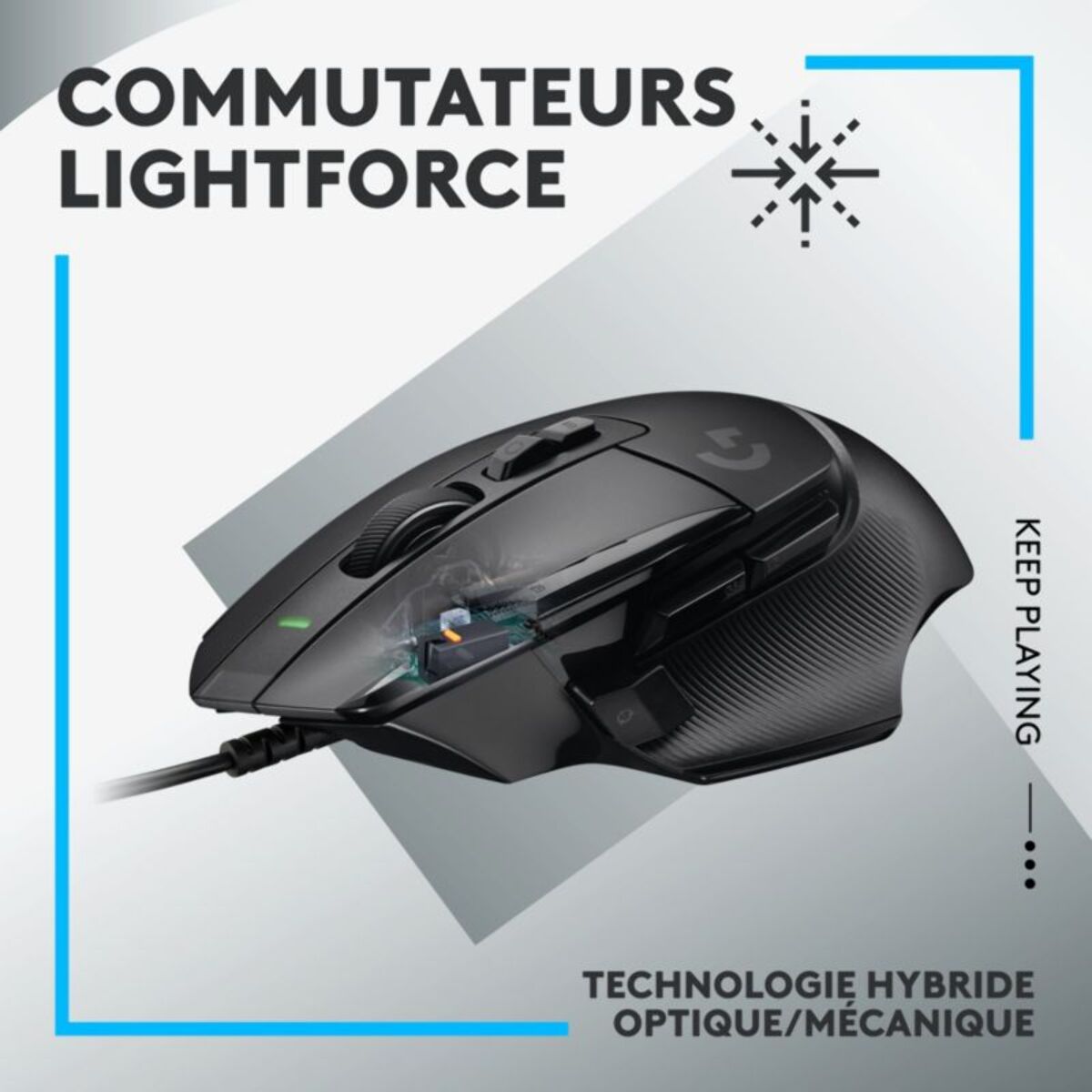 Souris Gamer Filaire LOGITECH G502X filaire noir + tapis G240