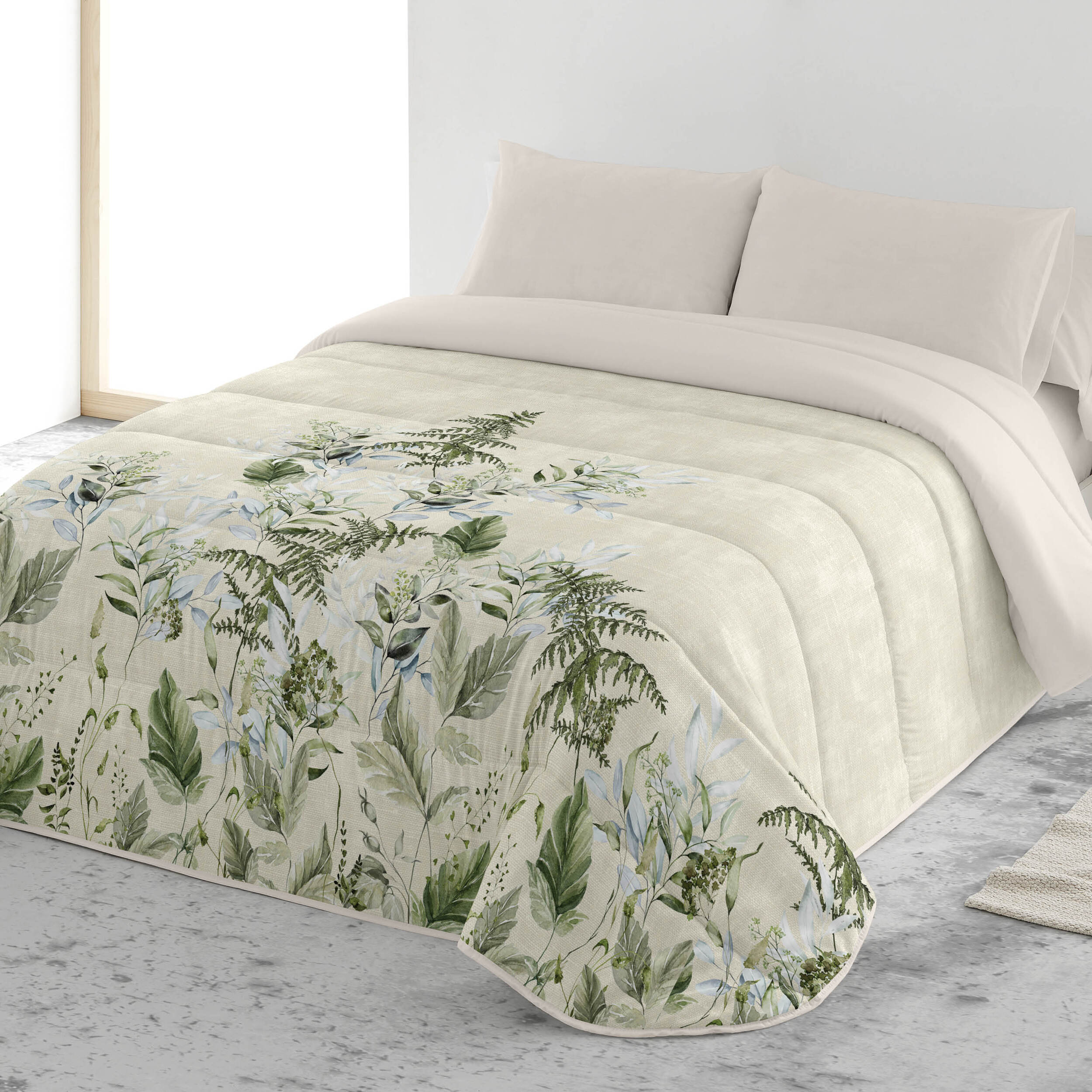 Edredón Estampado - 100% poliéster - 300 gr/m² - Eucalipto