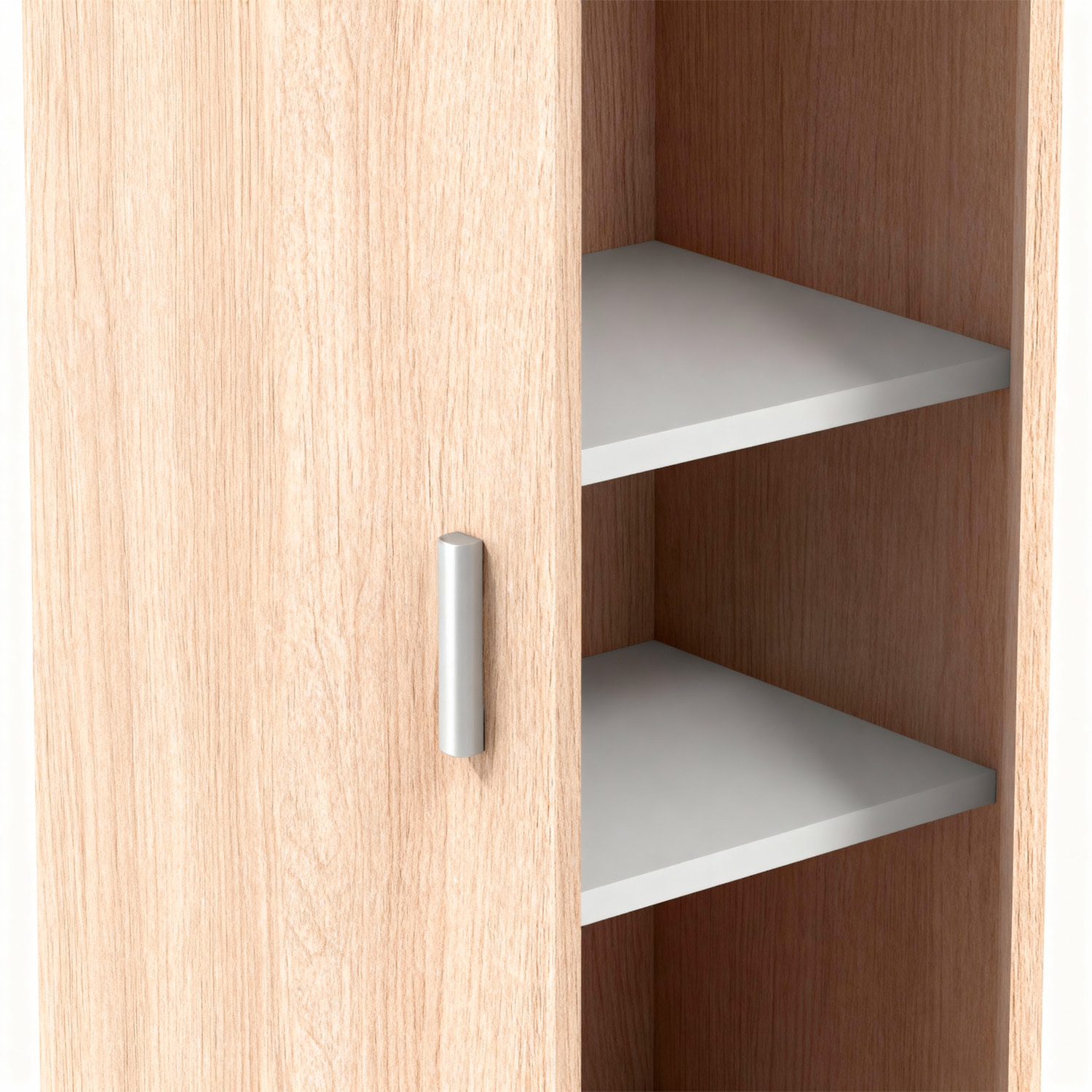 Armadio Con 1 Anta Armadietto Dispensa Mobile Multiuso Salvaspazio Con Ripiani Regolabili Anta Reversibile Cucina Ripostiglio 37 x 37 x 180 Cm Rovere