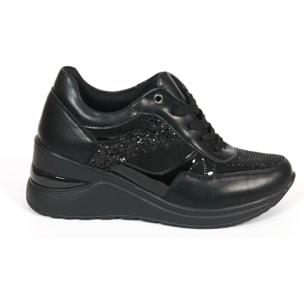 SNEAKERS ALTA CHOCOLA' STRASS NERO