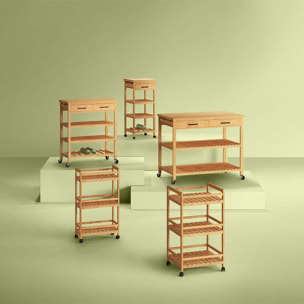 Desserte grand modèle 2 tiroirs Bambou Linha