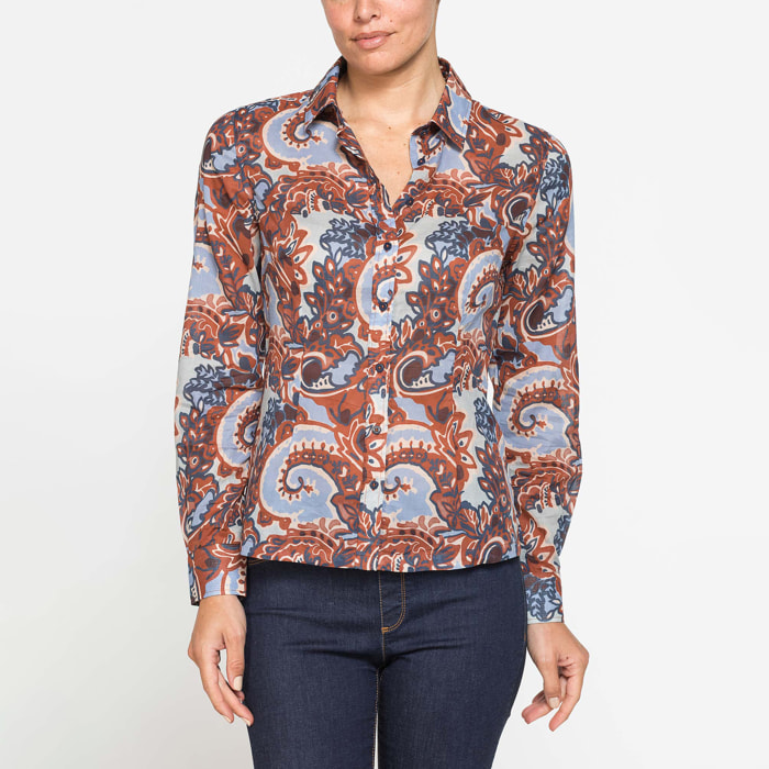 CAMICIA IN MUSSOLA CON MANICHE LUNGHE
