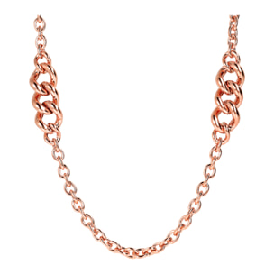 Collana Lunga Catena Rolo con Station Maglia Grumetta