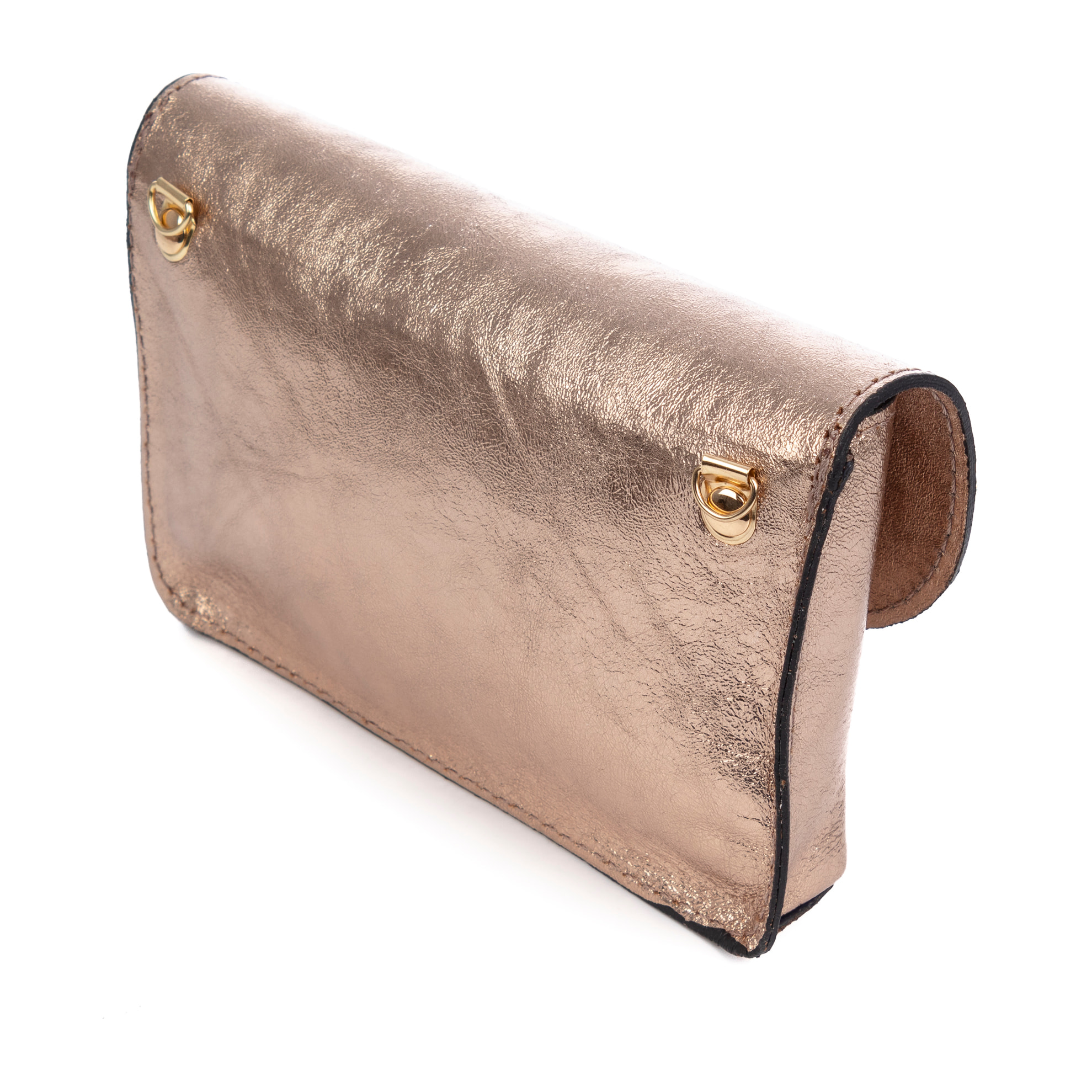 Aquilonia bolso de mano mujer. Piel auténtica acabado Gamuza lacada.