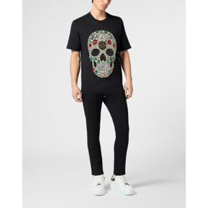 PHILIPP PLEIN Round Neck T-Shirt Skull Stones