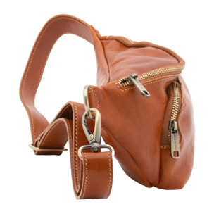 Marsupio da uomo in vera pelle - Modello False - 100% pelle - 37.0 x 16.5 x 10.0 cm