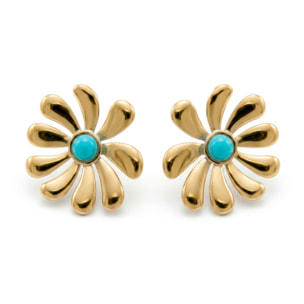 Pendientes Isum acabado oro amarillo 18k