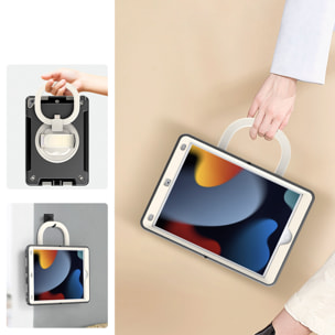 DAM Custodia Rugged Armor per iPad 10,2 pollici. 360°, serie A, seconda generazione. Con maniglia. 18,5x4x26,5cm. Colore nero