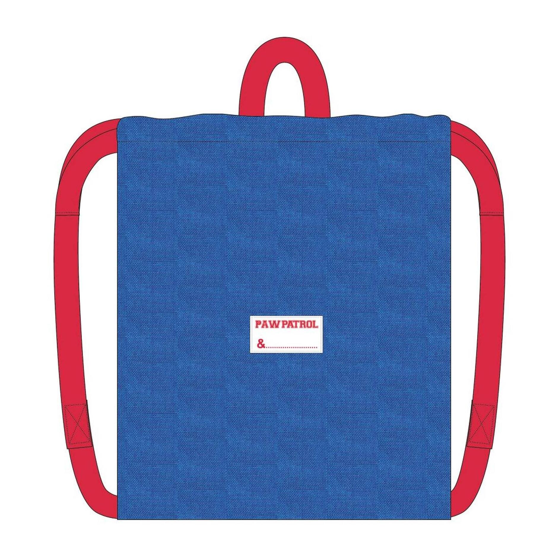Saquito escolar paw patrol, mochila de cuerdas unisex niños, azul
