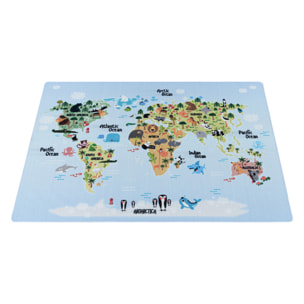 PLAY - Tapis enfant carte du monde bleu - PLA2917BLE