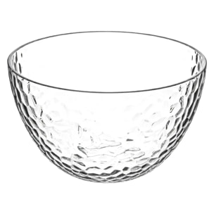Saladier martelée D14cm "Estiva" transparent