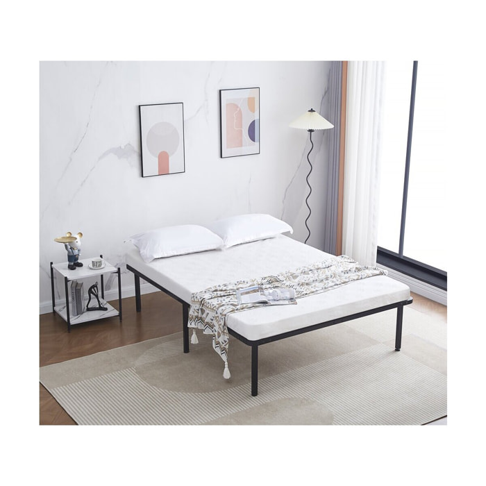Sommier à lattes + pieds pour matelas - 140 x 190 cm - 26 lattes