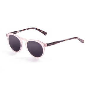 Gafas de sol OCEAN CYCLOPS - Blanco transparente esmerilado con brazo carey y / Ahumada