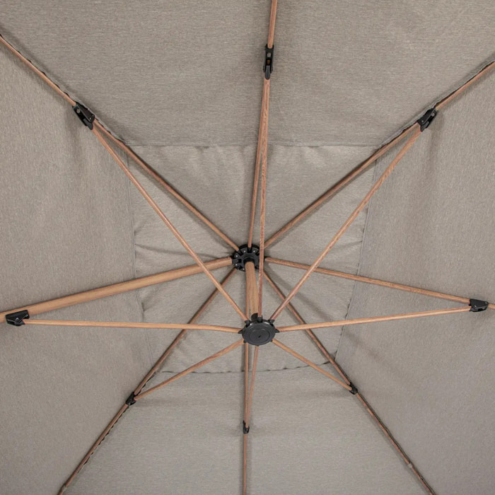 Toile de parasol "Soly" noisette 4x3m en polyester