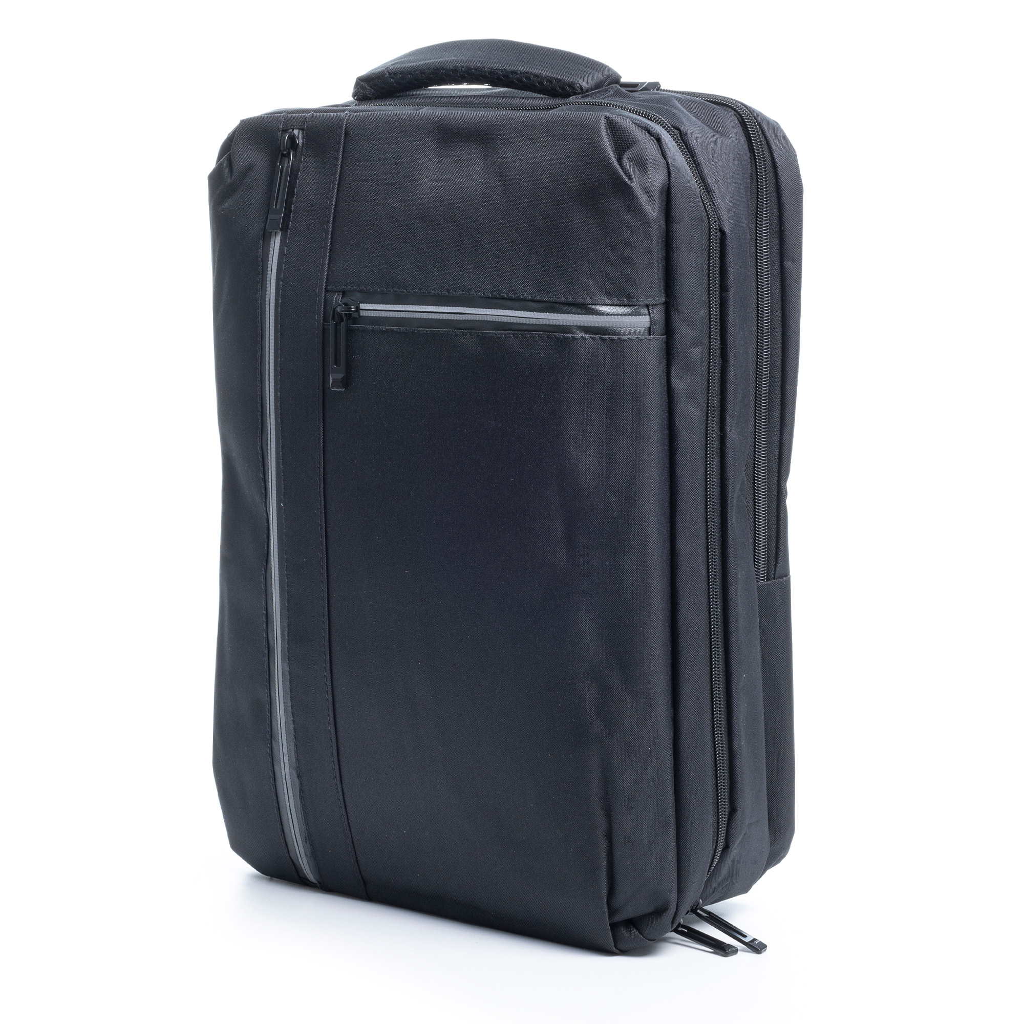 Zaino da cabina multiscomparto, porta laptop 17". Adattabile a Trolley. Presa USB esterna nascosta.