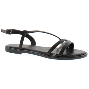 Marina Galanti Scarpe Donna Flat Braided Sandals Jewel MG 1E164 Black