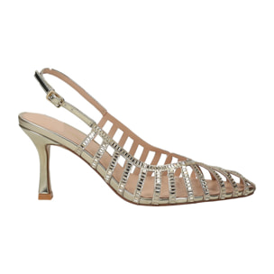 Décolleté sling back Donna Tata Italia Dorato