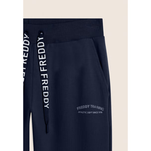 Pantaloni 7/8 con Spacchi Laterali sul fondo e Logo FREDDY