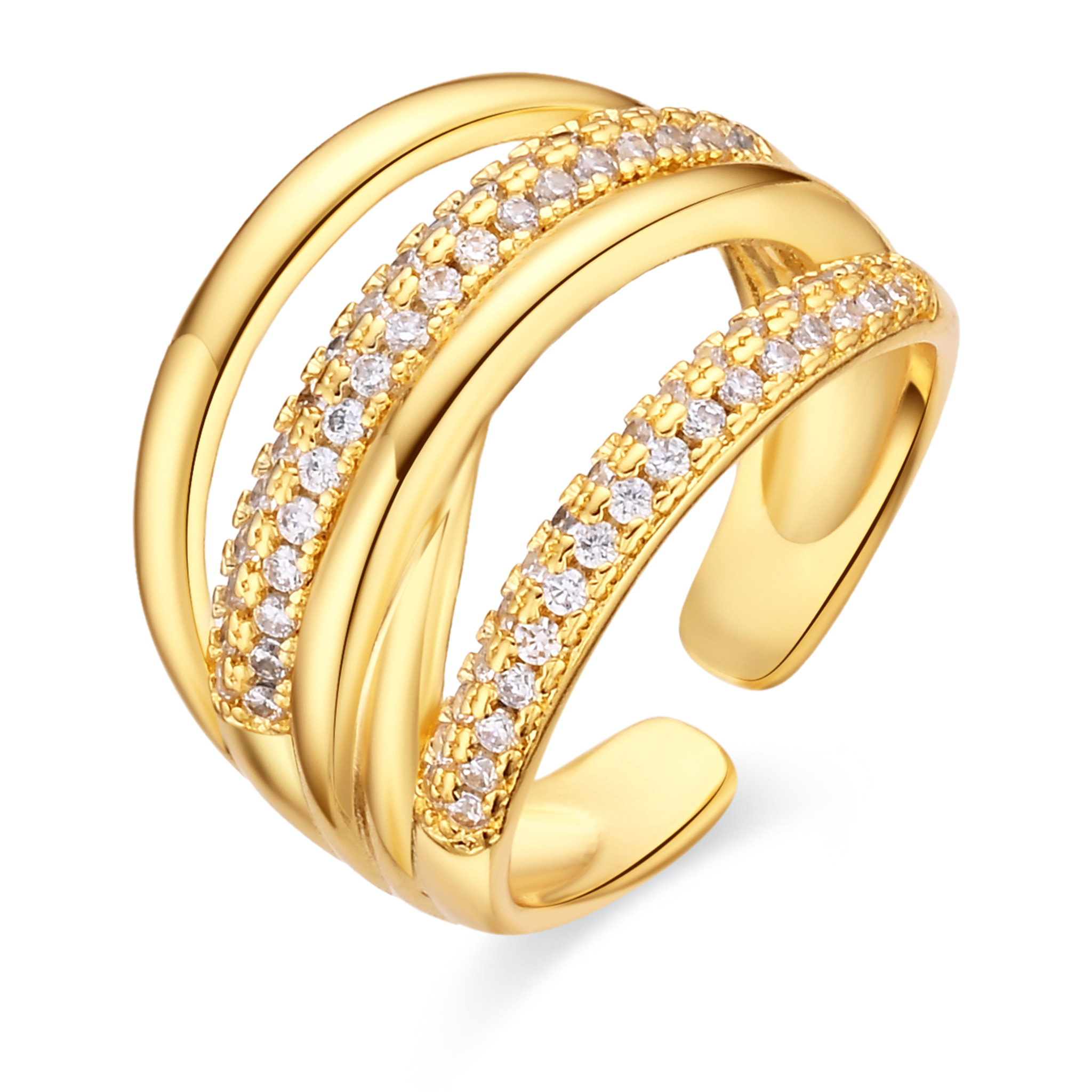 Anillo Raves acabado oro amarillo 18k