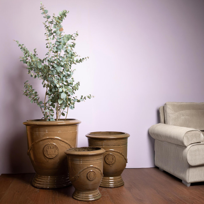 Set 3 vasi andalusia - Colore Crema - 62xH65x62cm - Bianchi Dino