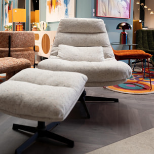 Fauteuil pivotant et repose-pieds Columbia Kare Design