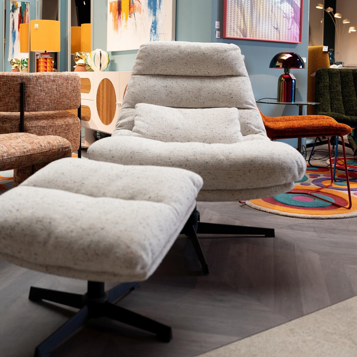 Fauteuil pivotant et repose-pieds Columbia Kare Design