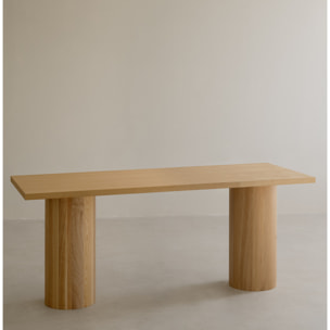 Table de salle à manger rectangulaire en bois de frêne en différentes tailles