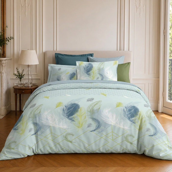 Parure housse de couette 100% microfibre motif tropical - PALOMA